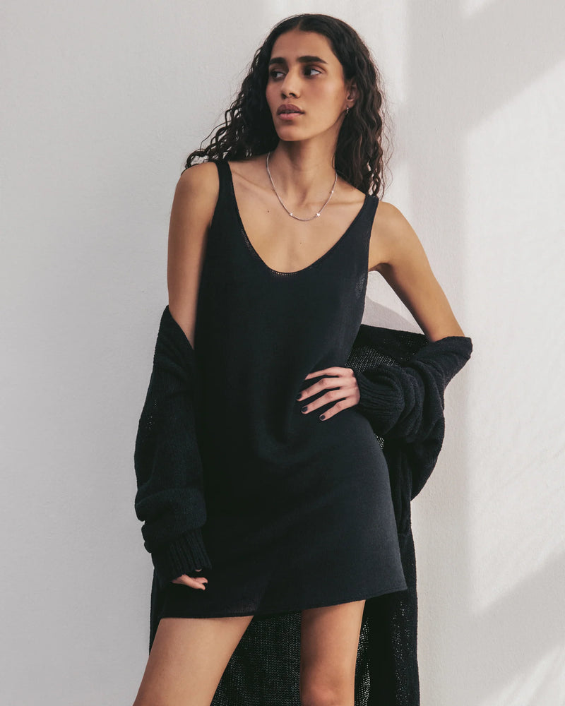 Éclipse Douce Knit Black Mini Dress