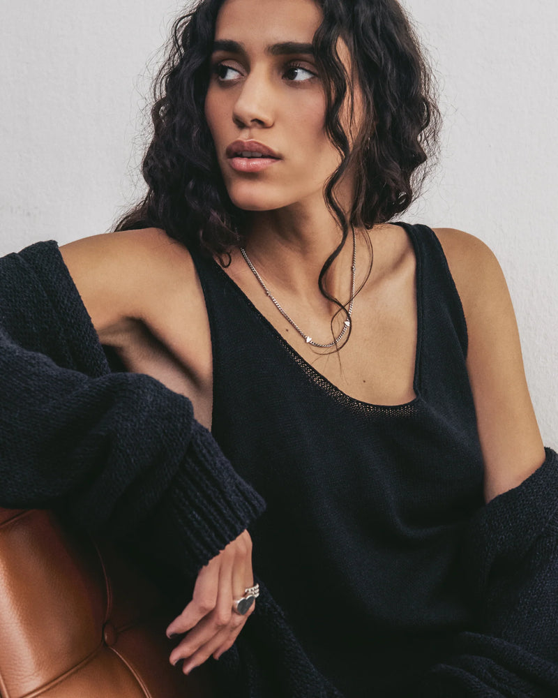 Éclipse Douce Knit Black Mini Dress