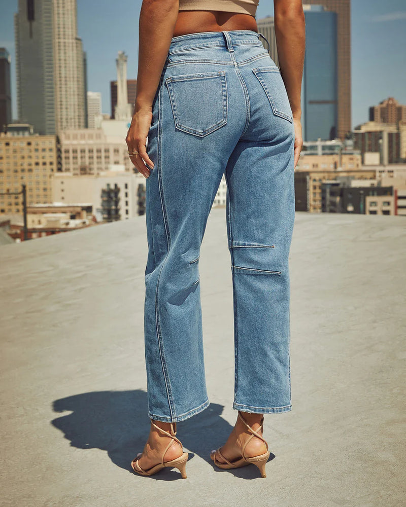 Harper High-Rise Utility Straight-Leg Women Jeans